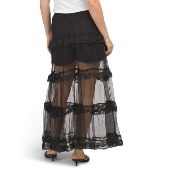 US TOGETHER Black Lace Maxi Skirt - Picture 2 of 2